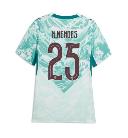 Portugali Nuno Mendes #25 Vieraspaita Naisten MM-kisat 2026 Lyhythihainen Portugali Nuno Mendes #25 Vieraspaita Naisten MM-kisat 2026 Lyhythihainen
